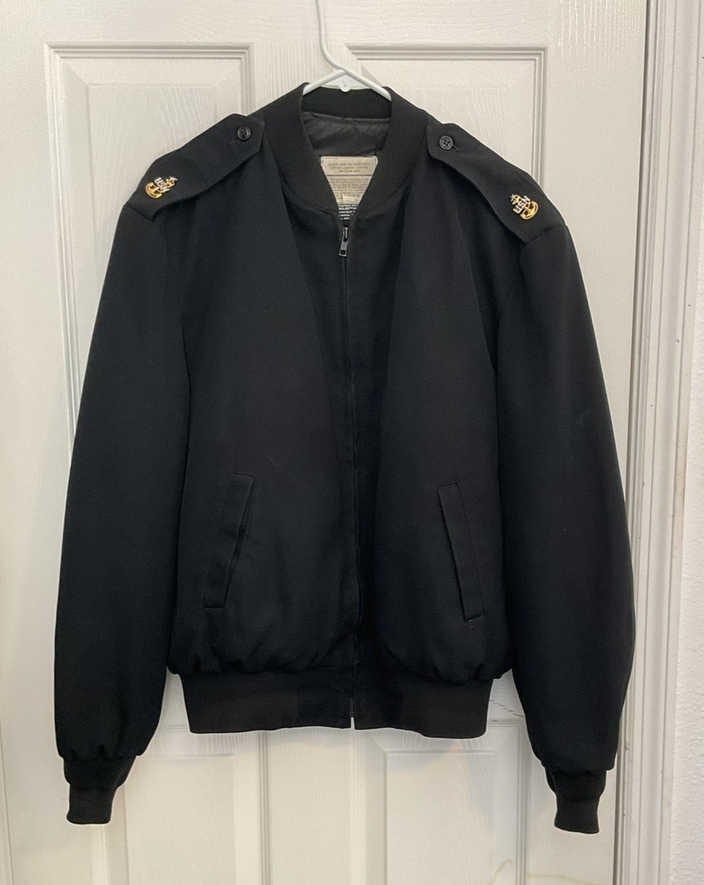 Vintage US Navy USN Neptune Garment Wool Thinsulate Bomber Jacket Size 44